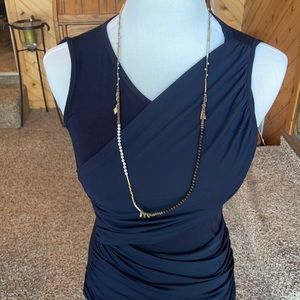 Stella & Dot Reina brown gold beaded necklace